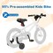 Silver High Carbon Steel Kids Bike with Dual Brakes and Reflectors